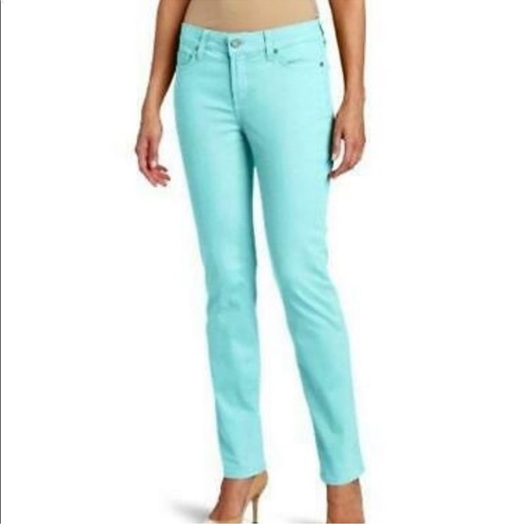 *NWT* Not Your Daughters Jeans Skinny Slimming Fit Aqua Jeans, size 10P - Picture 3 of 12